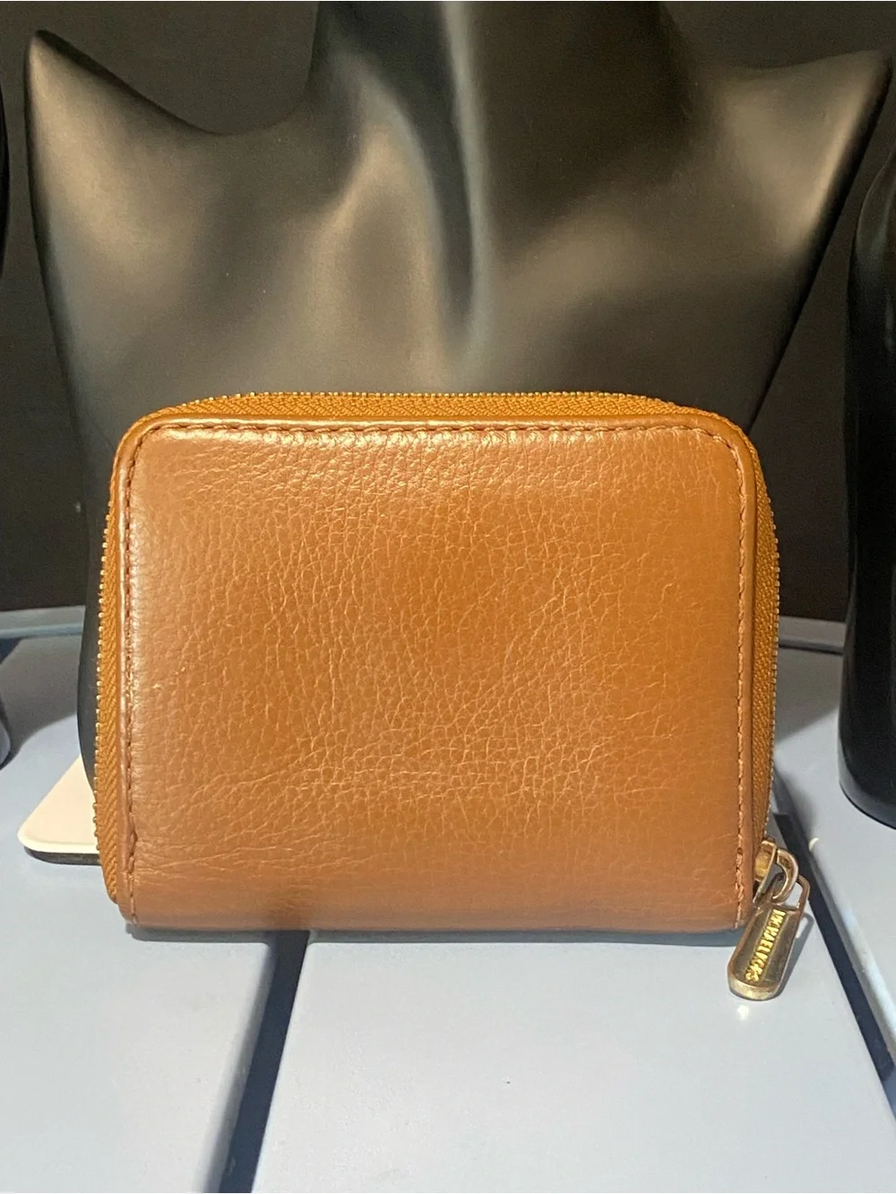 Michael Kors brown leather foldable wallet women’s zipper wallet